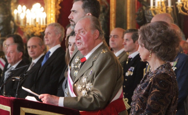 Don Juan Carlos durante su intervención en la celebración de la Pascua Militar